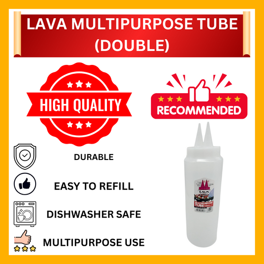 LAVA MULTIPURPPOSE SAUCE BOTTLE WITH DOUBLE TUBE (CNT-700DB)