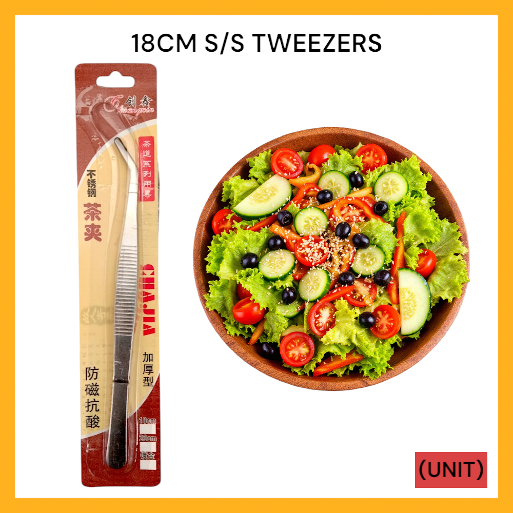 18CM S/S TWEEZERS (SS-1478) PER UNIT