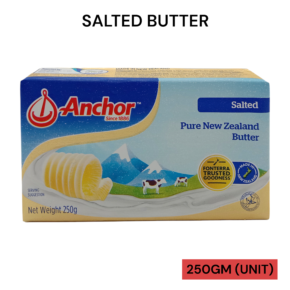 ANCHOR SALTED BUTTER 250GM PER UNIT