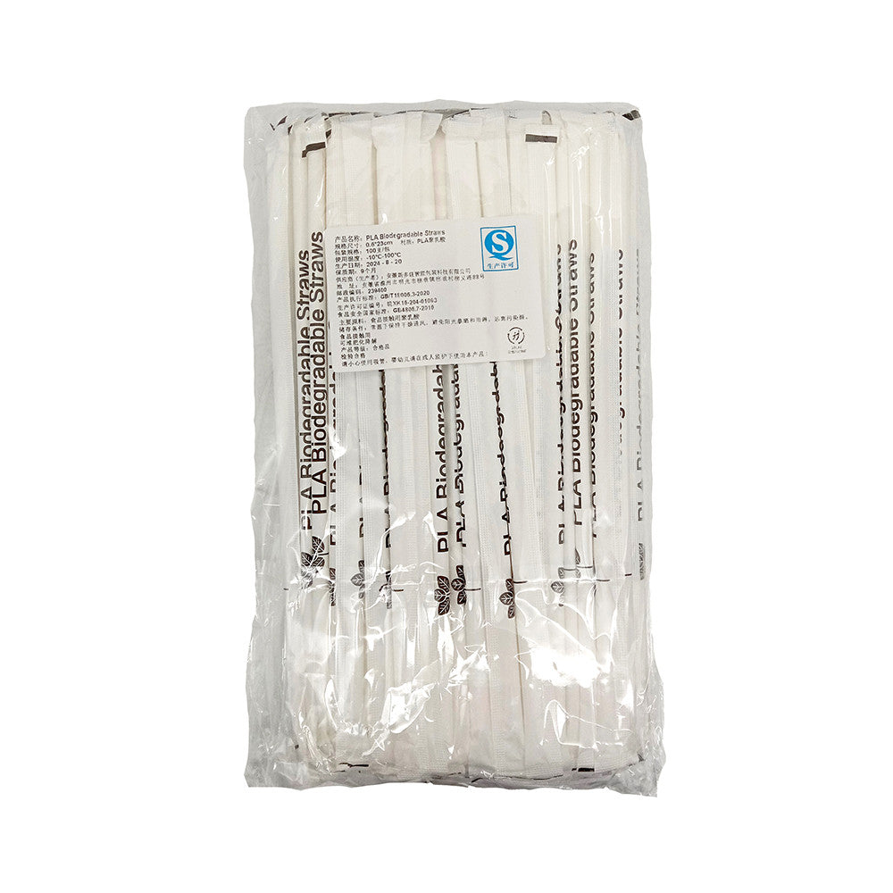 6X230MM BIODEGRADABLE STRAW (INDIVIDUAL PACK) 100'S Per Pack