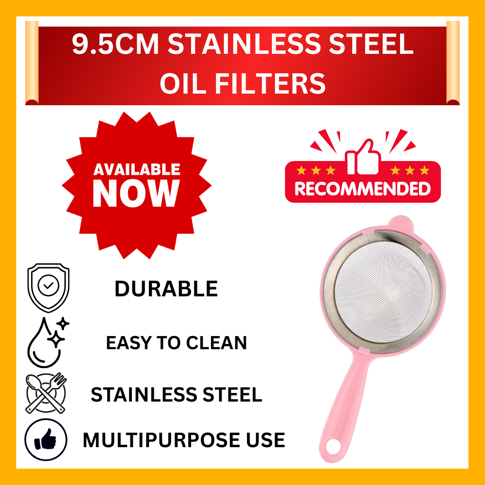9.5CM STAINLESS STEEL OIL FILTERS