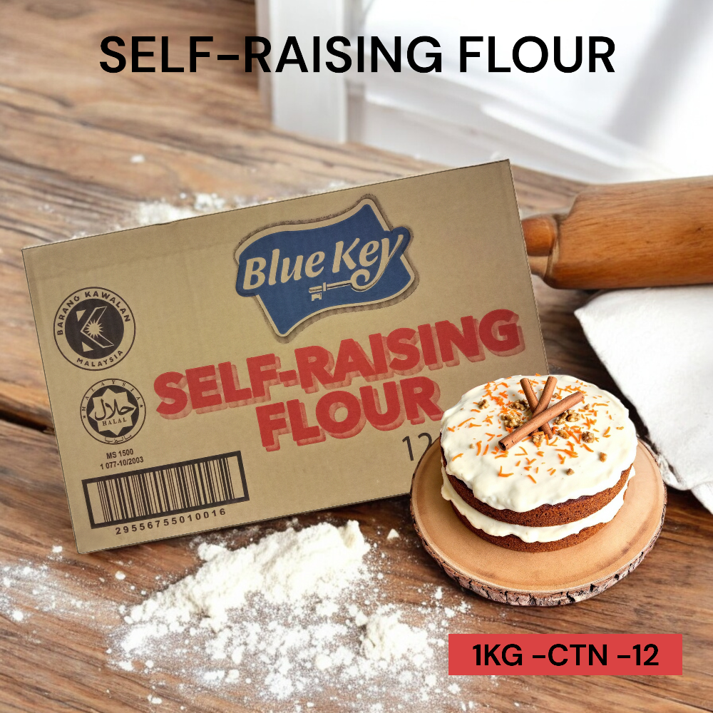 BLUEKEY SELF-RAISING FLOUR 1KG PER CTN-12