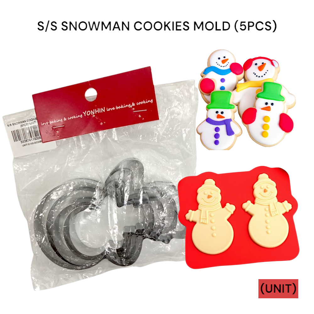 S/S SNOWMAN COOKIES MOLD (5PCS) PER UNIT