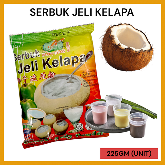 HAPPY GRASS SERBUK JELI KELAPA 225GM PER UNIT