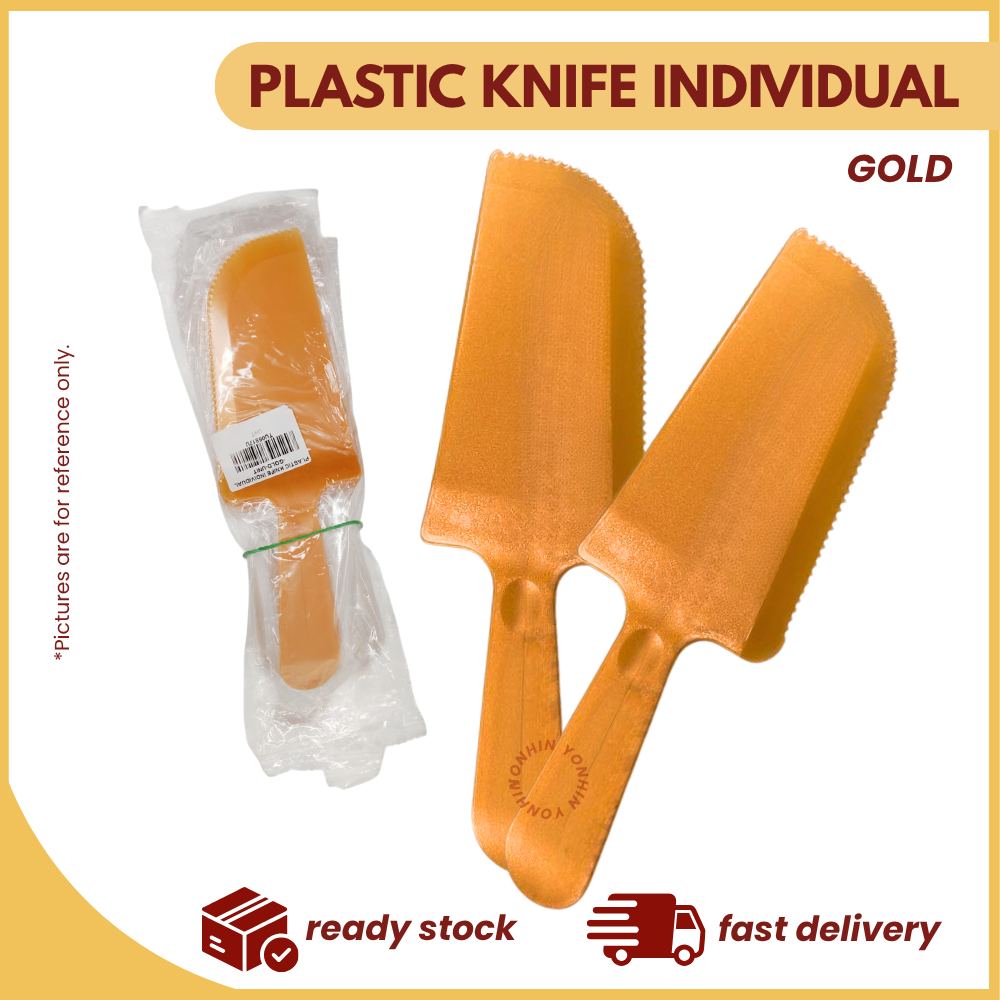 @PLASTIC KNIFE INDIVIDUAL-GOLD-UNIT
