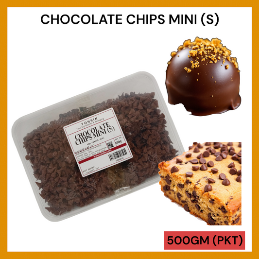CHOCOLATE CHIPS MINI (S) 500GM PER PKT