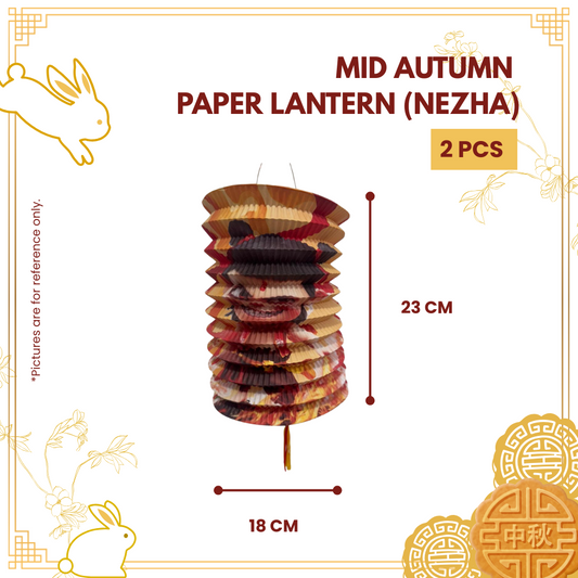 MID AUTUMN PAPER LANTERN (NEZHA)+HANDLE 2PCS-PKT-R