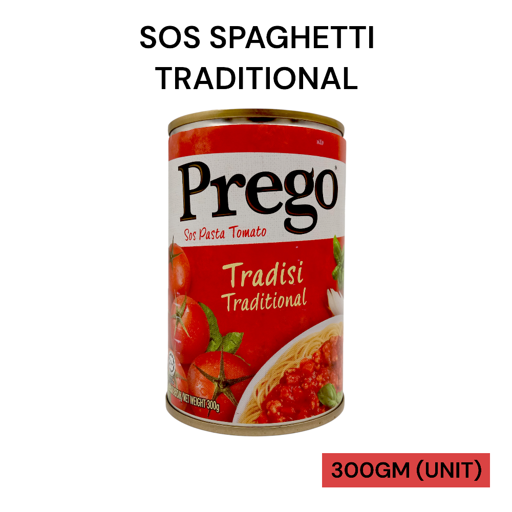 PREGO SOS SPAGHETTI TRADITIONAL 300GM PER UNIT