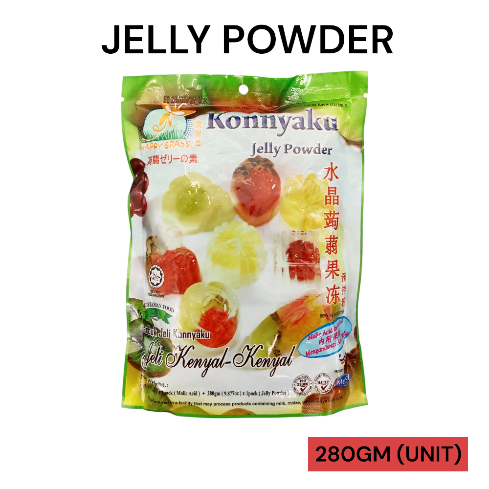 HAPPY GRASS KONNYAKU JELLY POWDER (PLAIN) 280GM PER UNIT