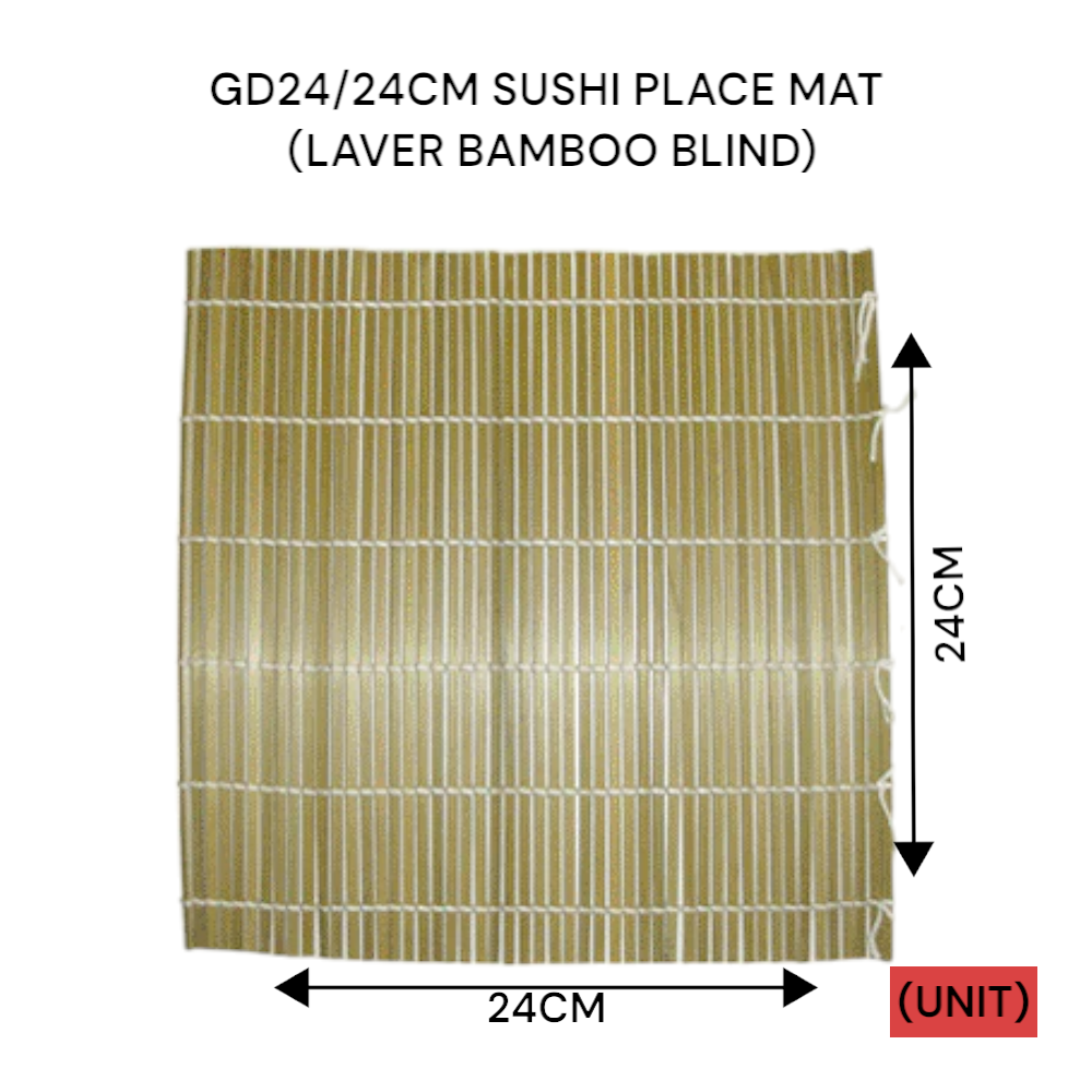 GD24/24CM SUSHI PLACE MAT (LAVER BAMBOO BLIND) PER UNIT