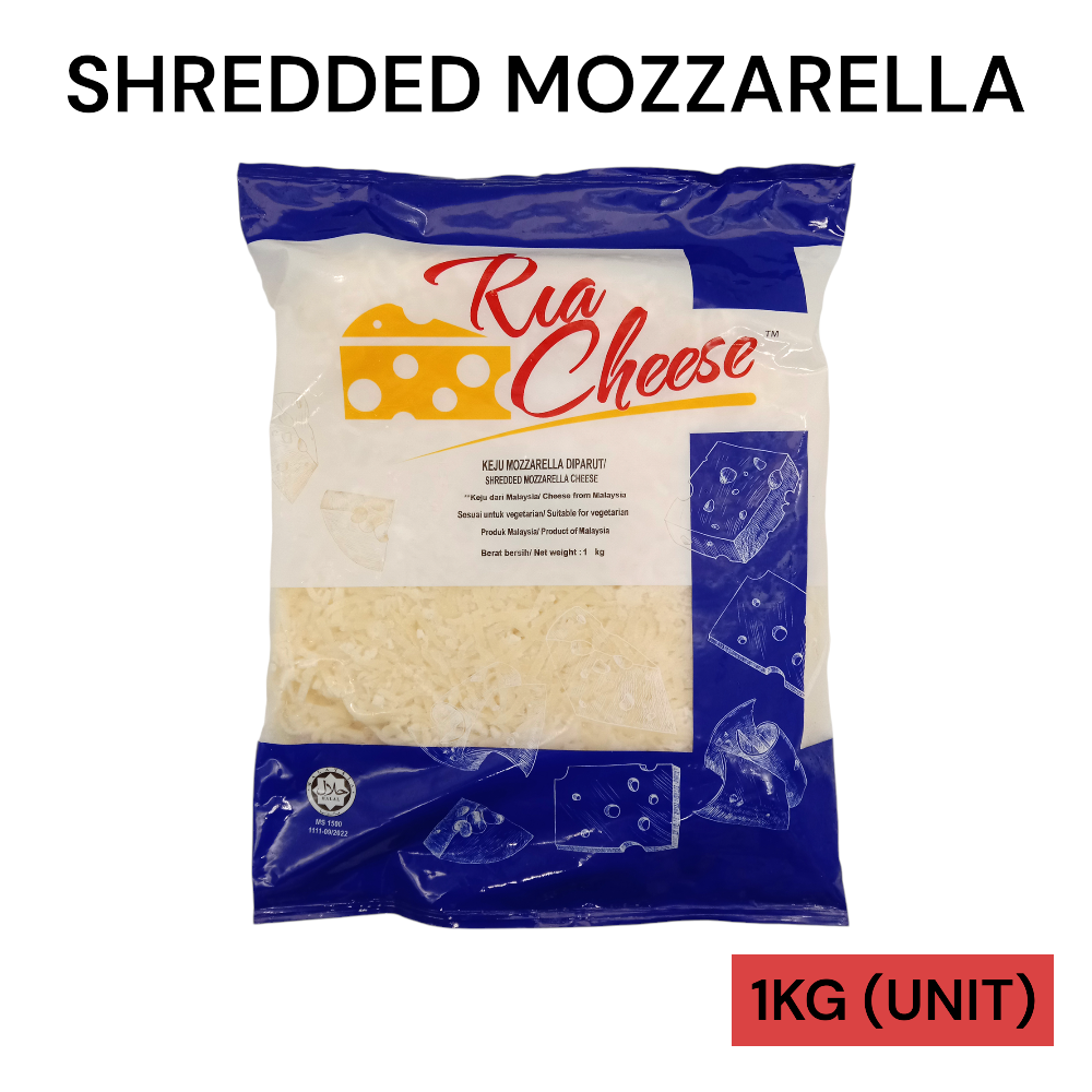 DAIRY VALLEY SHREDDED MOZARELLA (RIA CHEESE) 1KG PER UNIT