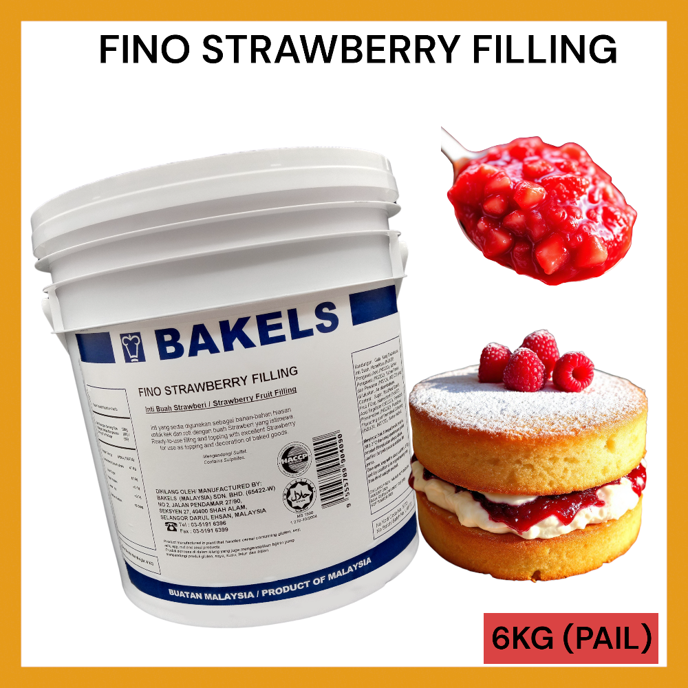 FINO STRAWBERRY FILLING (5%)-6KG PER PAIL