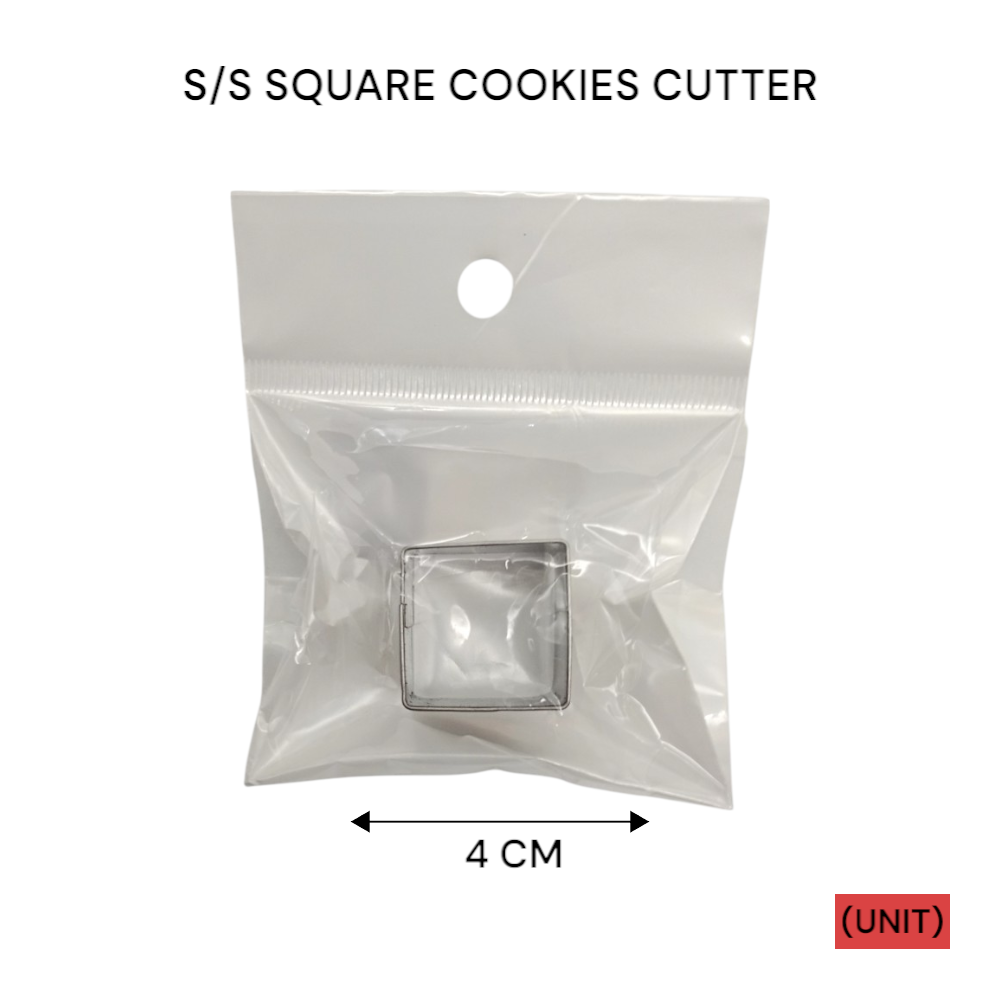 S/S SQUARE COOKIES CUTTER PER UNIT