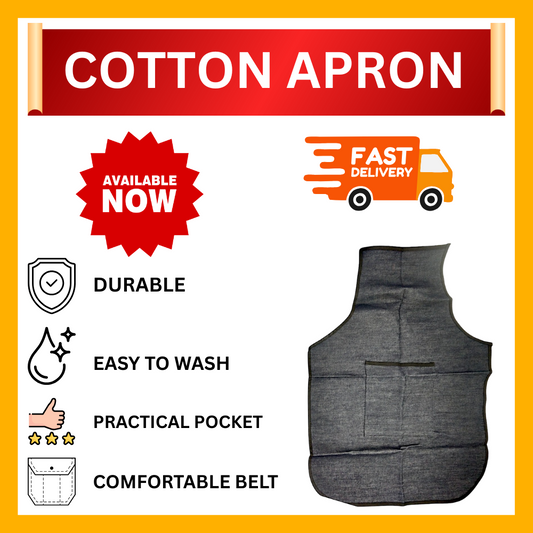 HIGH QUALITY COTTON APRON (CT-63) (READY STOCK)