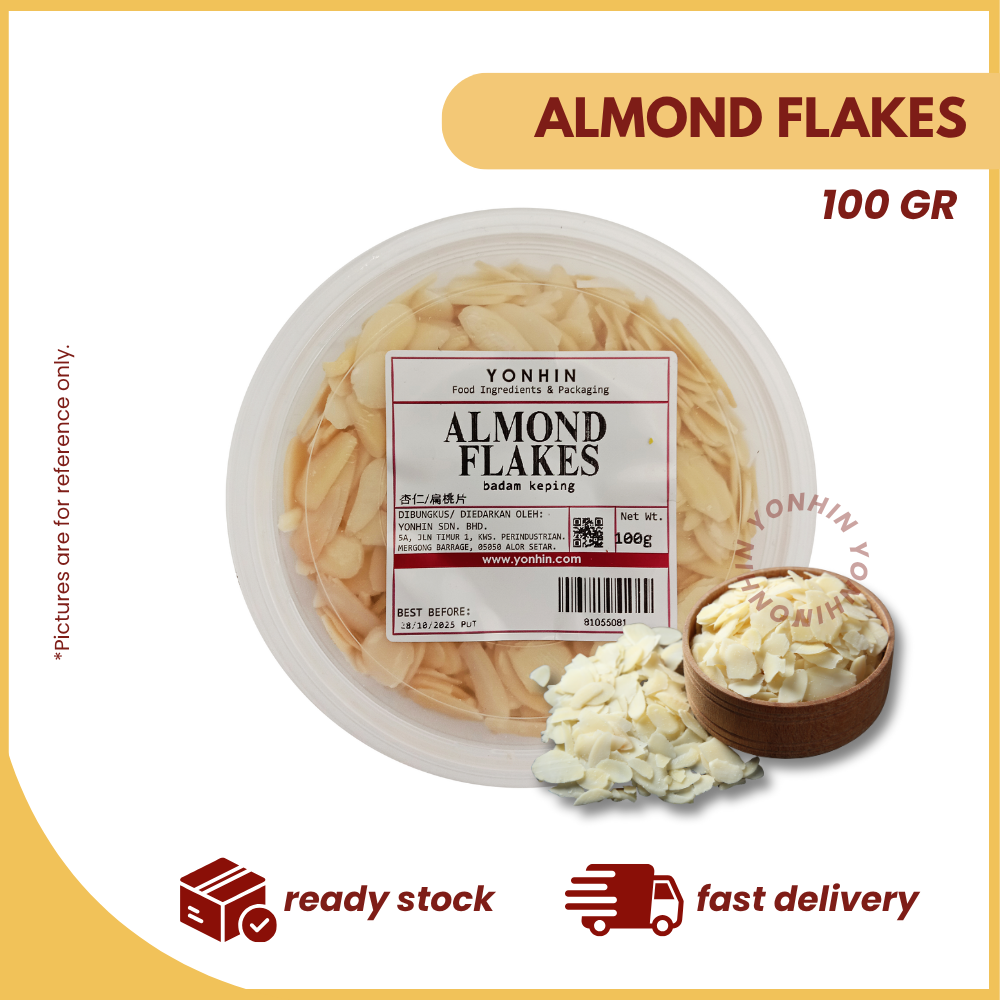 ALMOND FLAKES 100GM-PKT-R