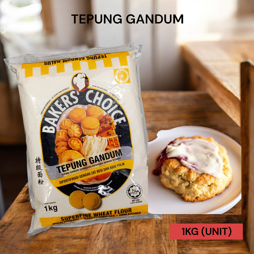 TEPUNG GANDUM BAKER`S CHOICE 1KG PER UNIT