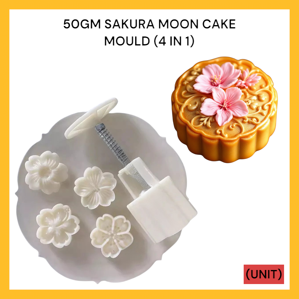 50GM SAKURA MOON CAKE MOULD (4IN1) PER UNIT