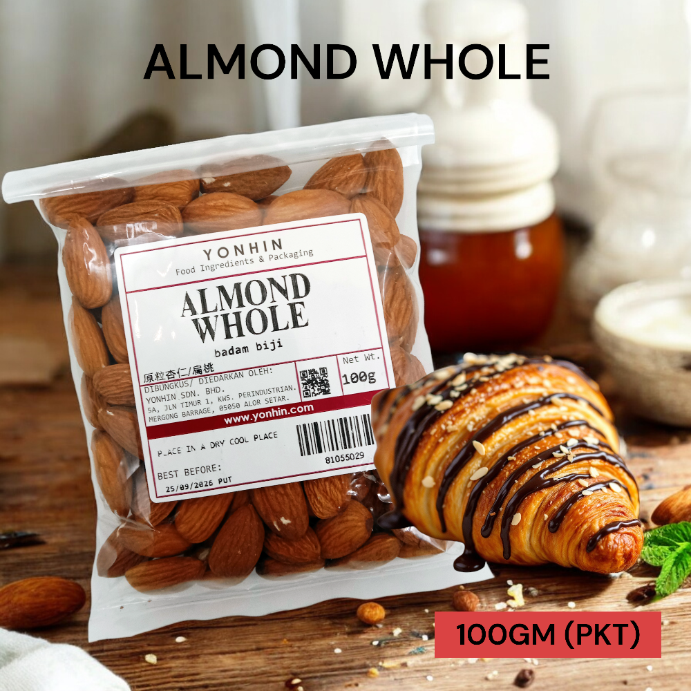ALMOND WHOLE (BADAM BIJI) 100GM PER PKT-R