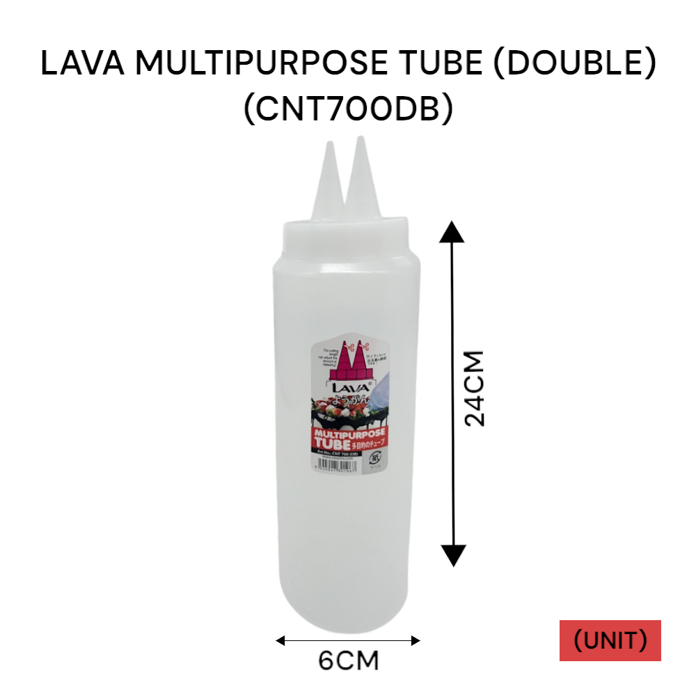 LAVA MULTIPURPPOSE SAUCE BOTTLE WITH DOUBLE TUBE (CNT-700DB)