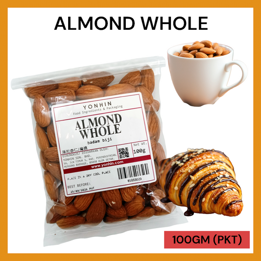 ALMOND WHOLE (BADAM BIJI) 100GM PER PKT-R