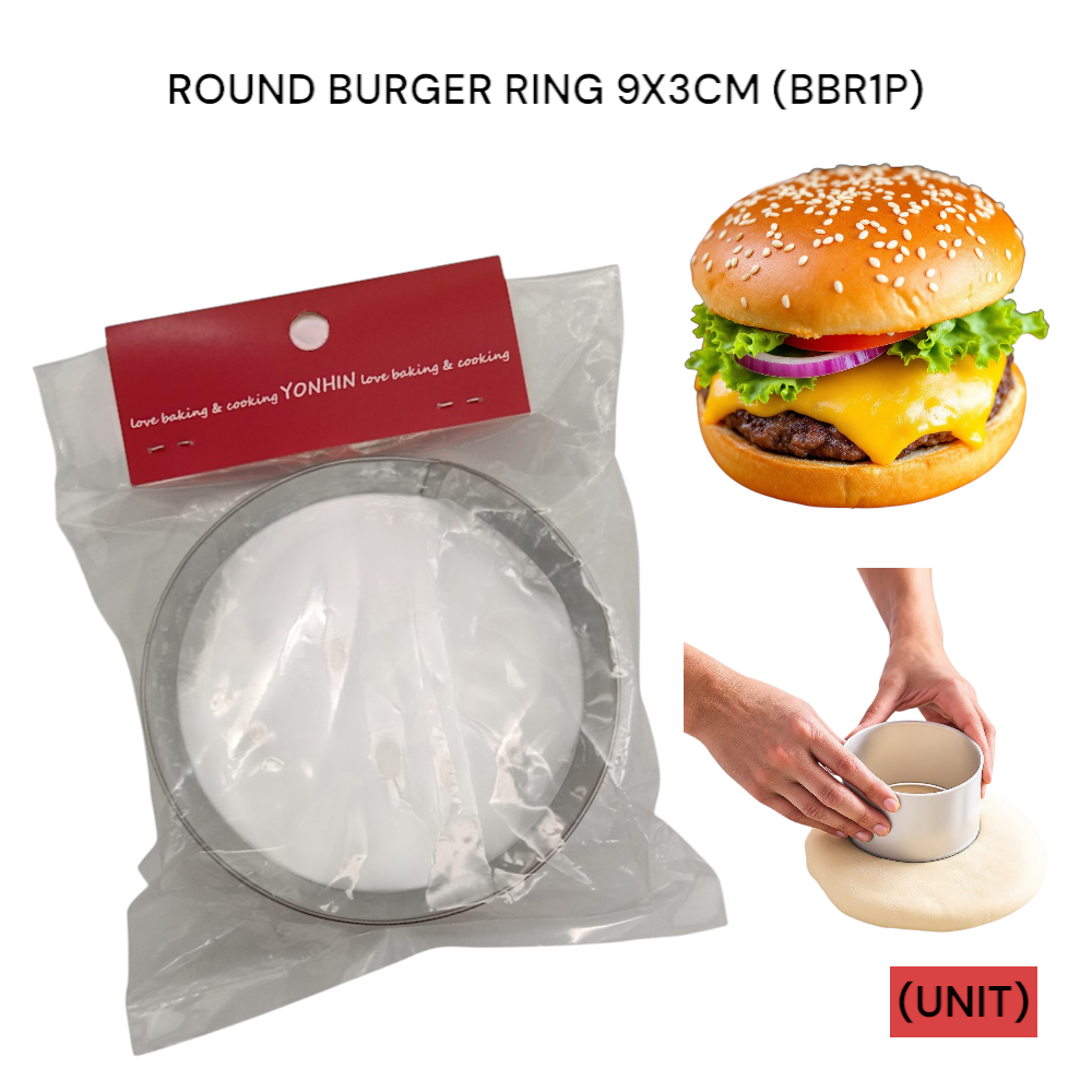 ROUND BURGER RING 9X3CM (BBR1P) PER UNIT