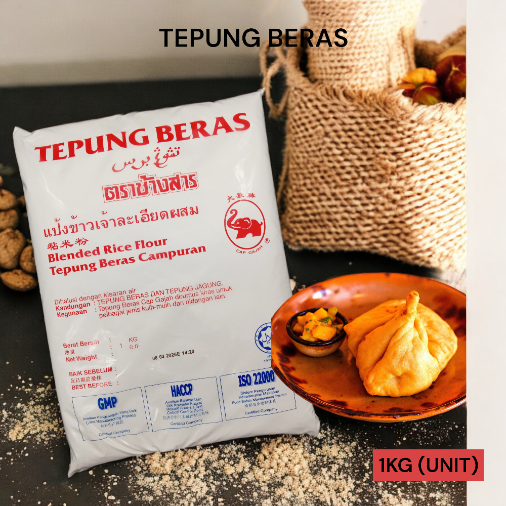 TEPUNG BERAS CAP GAJAH 1KG PER UNIT