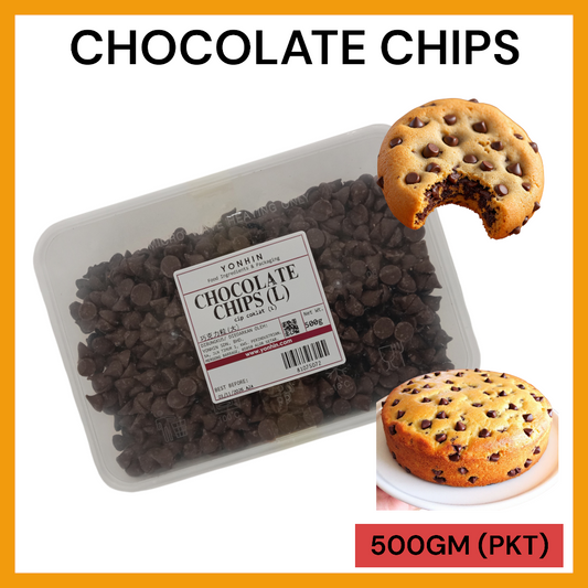 CHOCOLATE CHIPS (LARGE) 500GM PER PKT