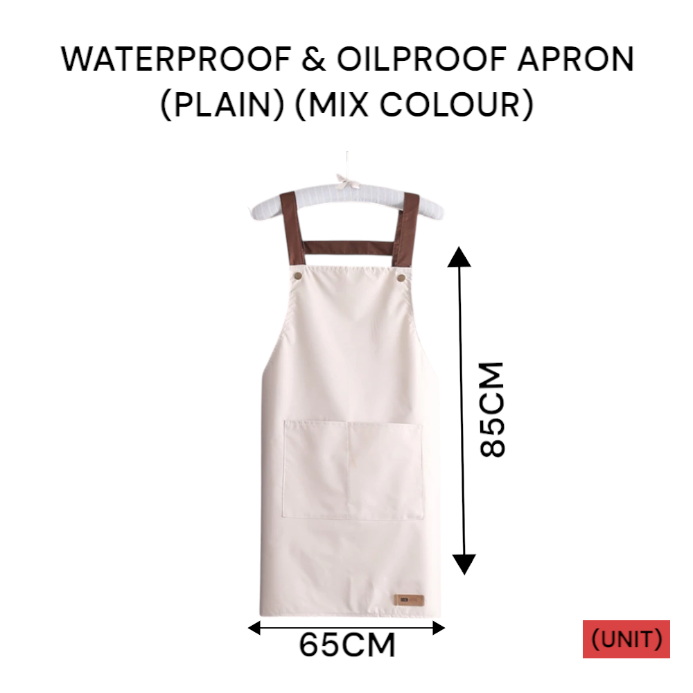 PLAIN WATERPROOF & OILPROOF APRON (MIXED COLOURS)