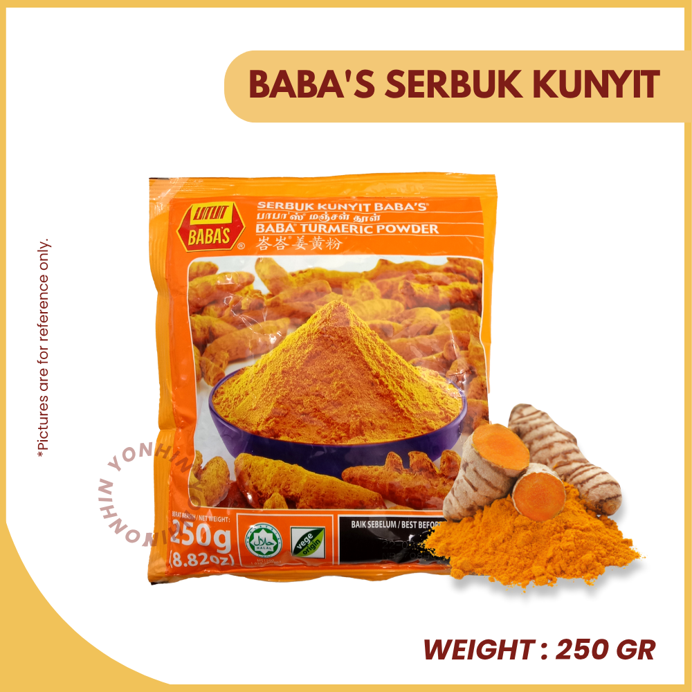 BABA'S SERBUK KUNYIT 250GM-UNIT