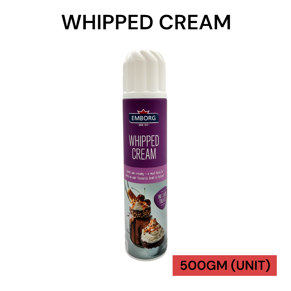 EMBORG SPRAY WHIPPED CREAM 500GM PER UNIT