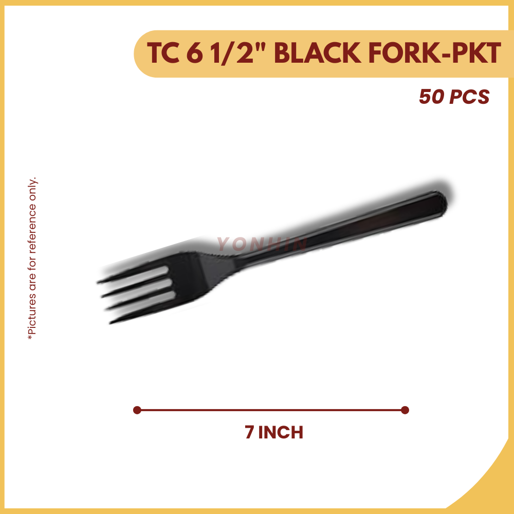 TC 6 1/2" BLACK FORK (+/-50'S )-PKT
