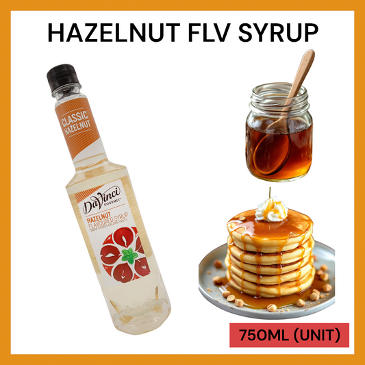 DA VINCI HAZELNUT FLV SYRUP 750ML PER UNIT