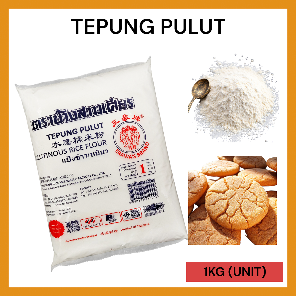 TEPUNG PULUT ERAWAN BRAND 1KG PER UNIT