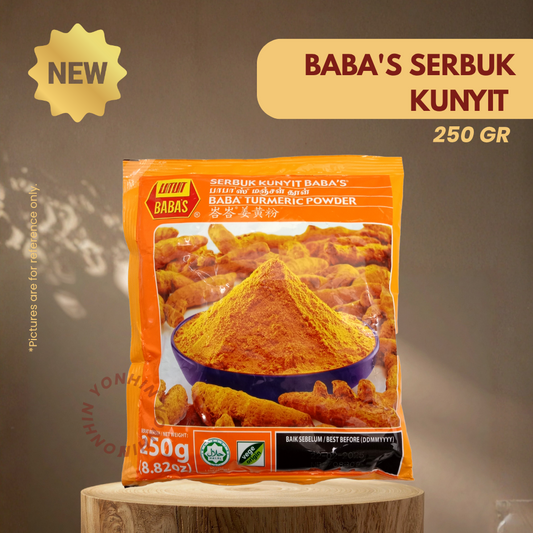 BABA'S SERBUK KUNYIT 250GM-UNIT
