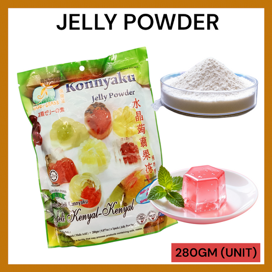 HAPPY GRASS KONNYAKU JELLY POWDER (PLAIN) 280GM PER UNIT