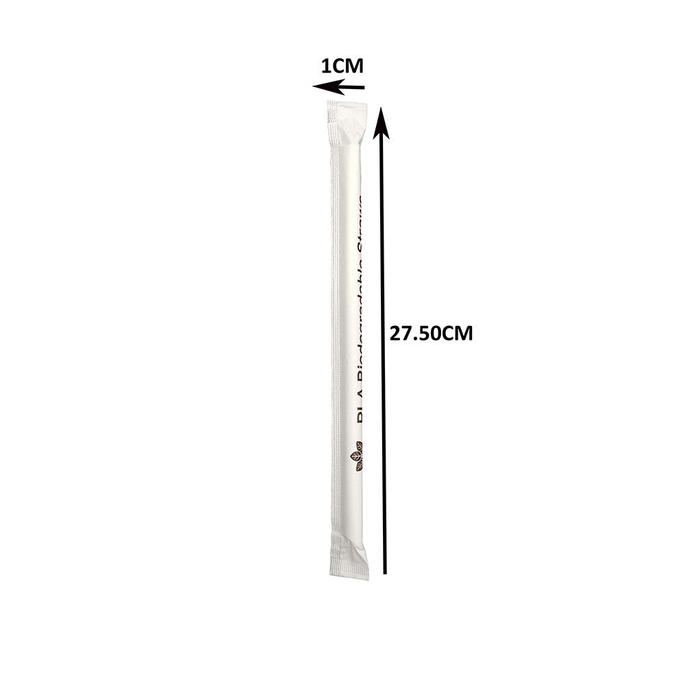 12X230MM BIODEGRADABLE STRAW (INDIVIDUAL PACK) 100'S Per Pack