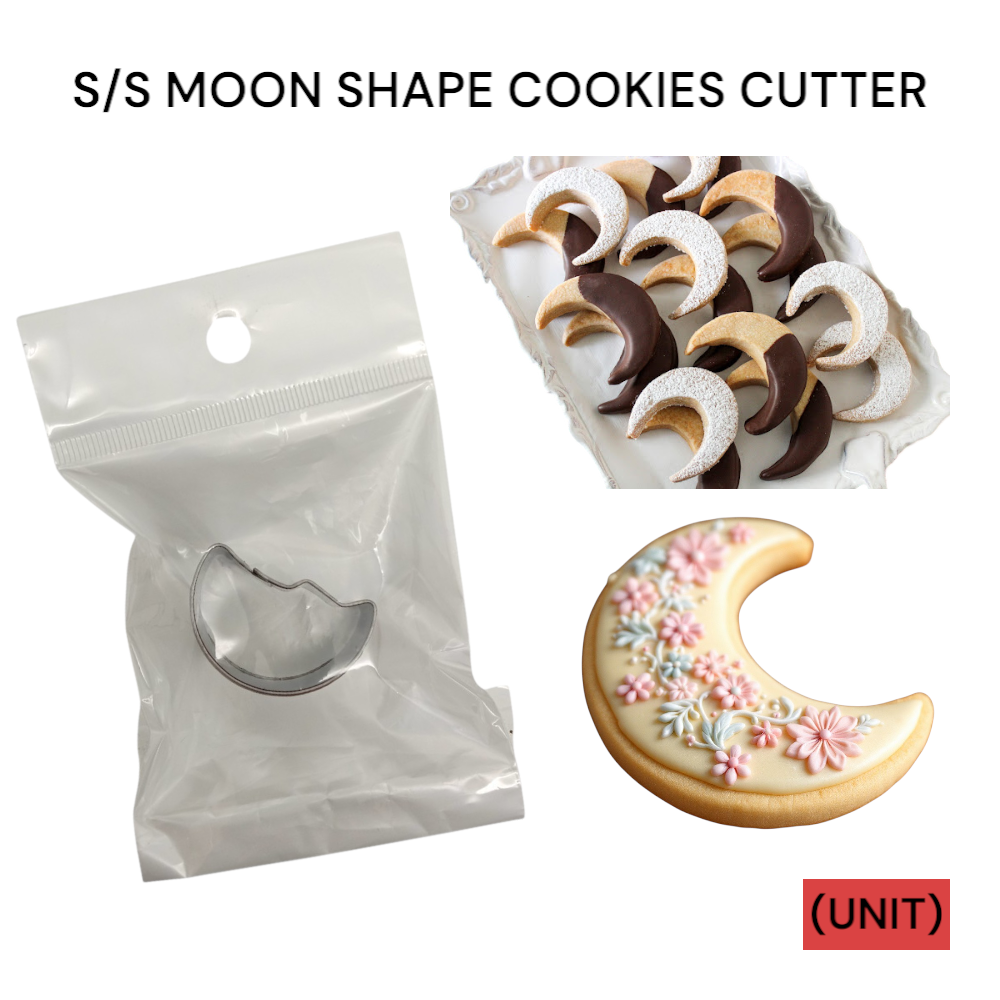 S/S MOON SHAPE COOKIES CUTTER PER UNIT