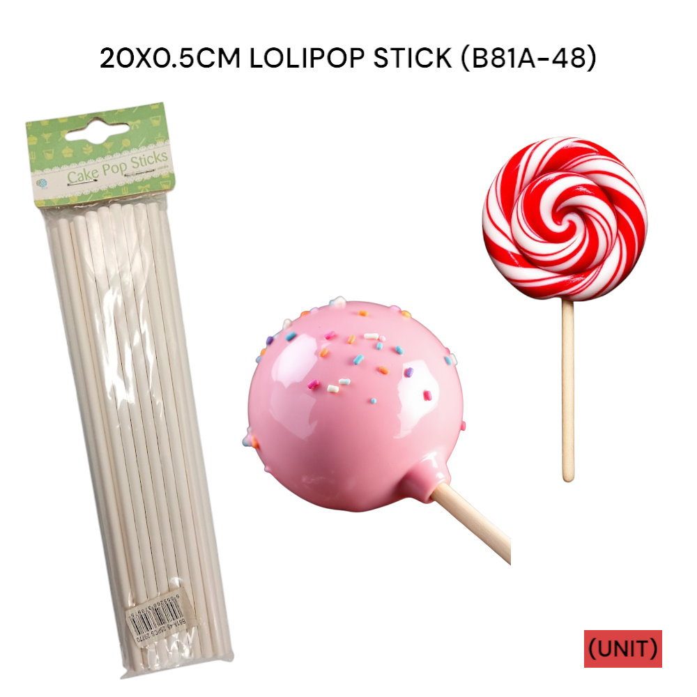 20X0.5CM LOLIPOP STICK (B81A-48) 25PCS