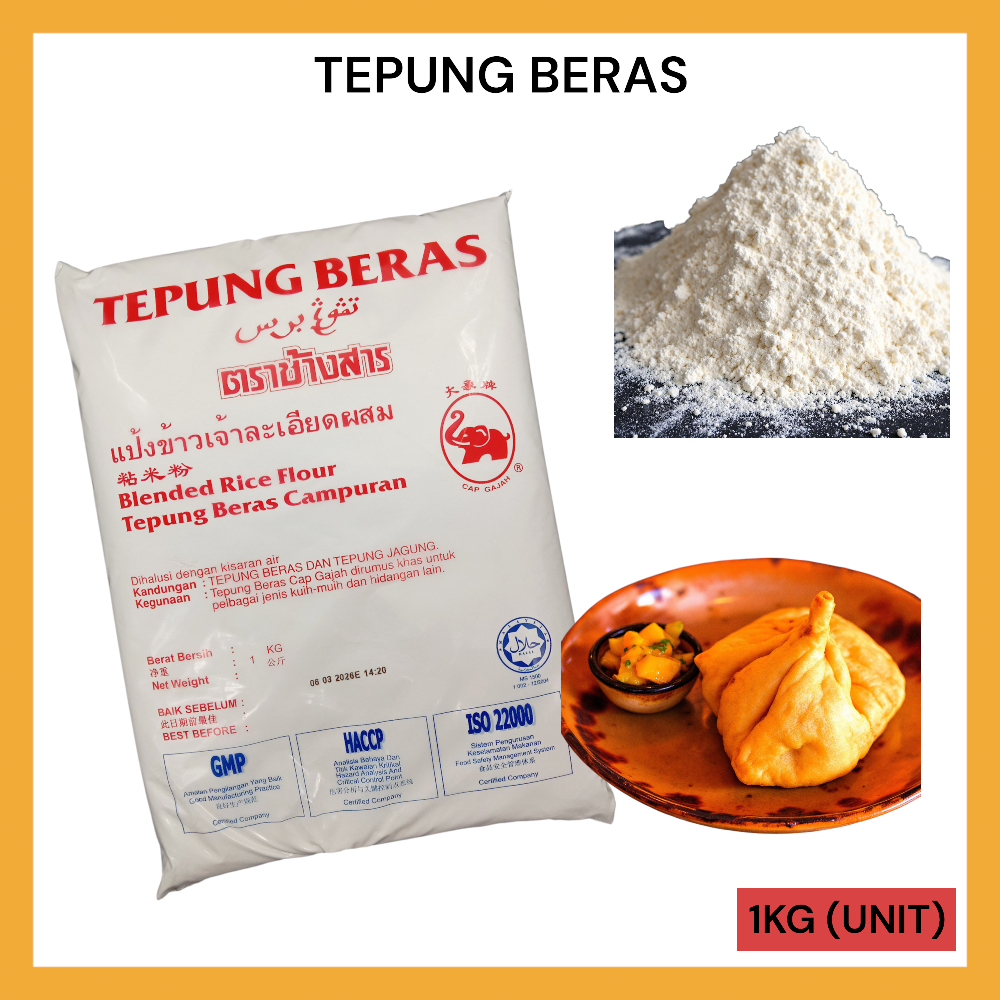 TEPUNG BERAS CAP GAJAH 1KG PER UNIT