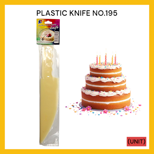 PLASTIC CAKE KNIFE NO.195 PER UNIT