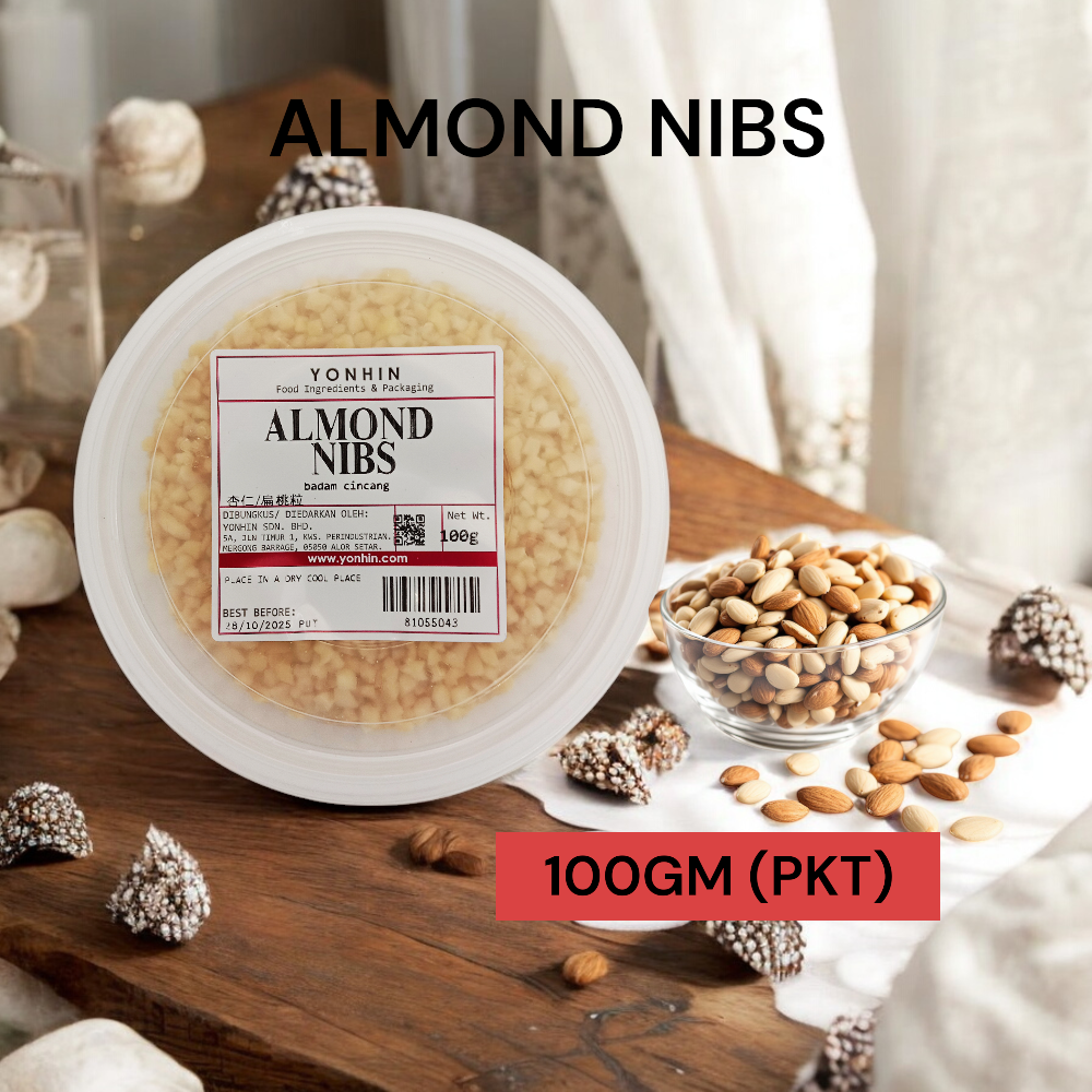 ALMOND NIBS 100GM PER PKT