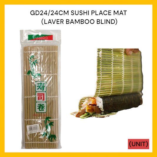 GD24/24CM SUSHI PLACE MAT (LAVER BAMBOO BLIND) PER UNIT
