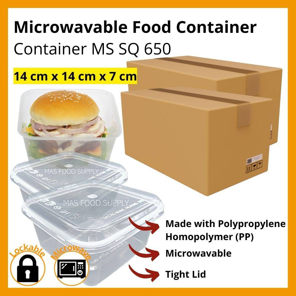 500Sets Per Carton Square Container MS SQ 650 With Lid