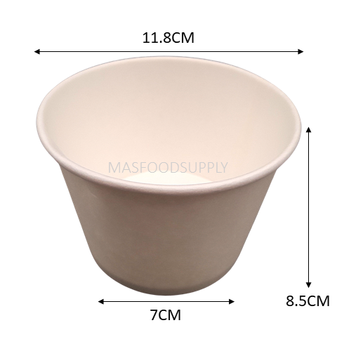 Paper Food Container 16oz No. MPF16 1000pcs Per Carton (BODY ONLY) / Bekas Mangkuk Kertas