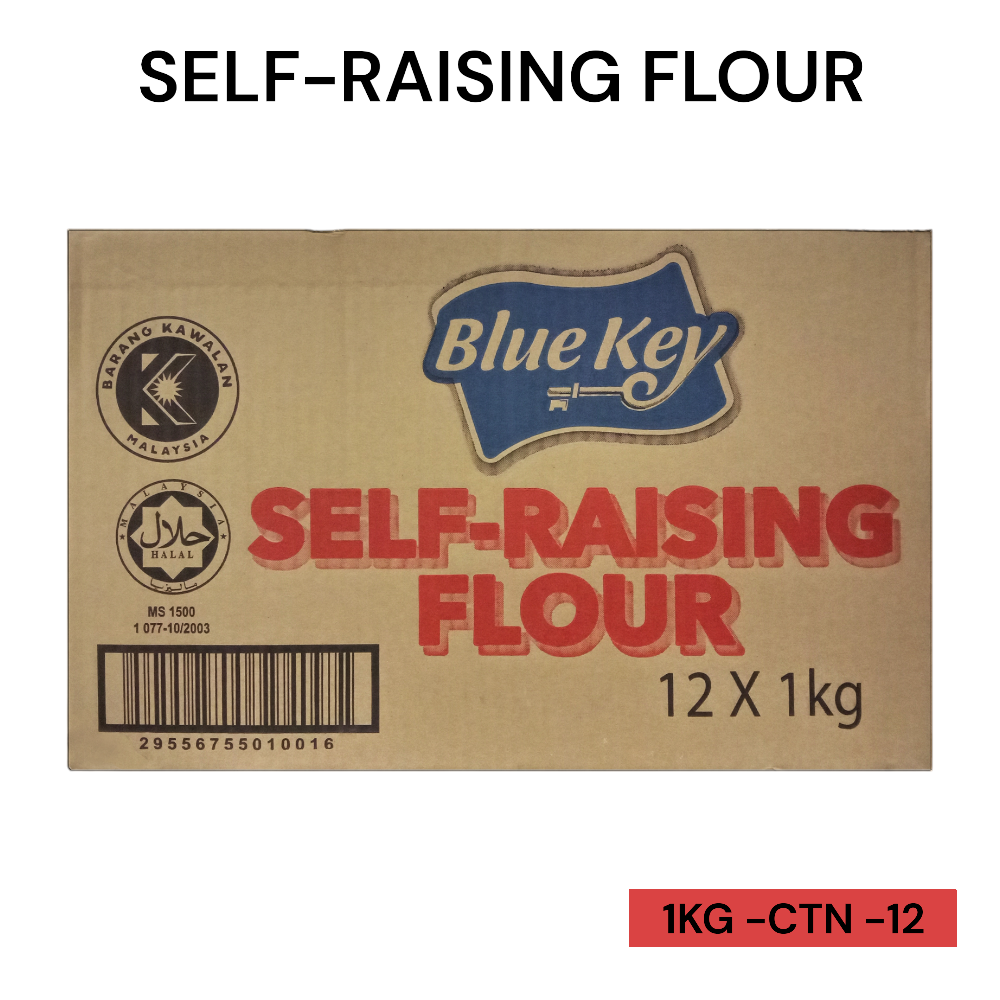 BLUEKEY SELF-RAISING FLOUR 1KG PER CTN-12