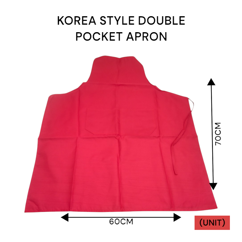 DOUBLE POCKET KOREA STYLE APRON (READY STOCK)
