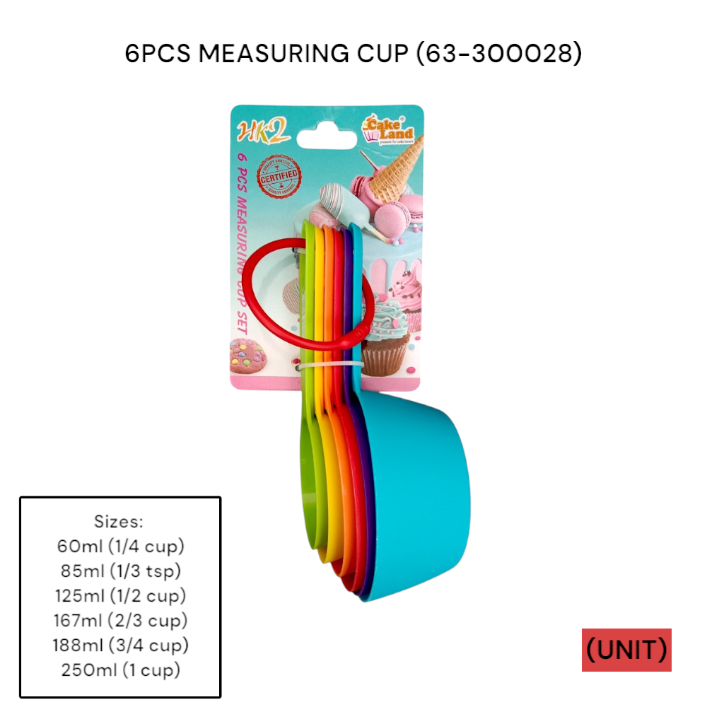 6PCS MEASURING CUP (63-300028) PER UNIT