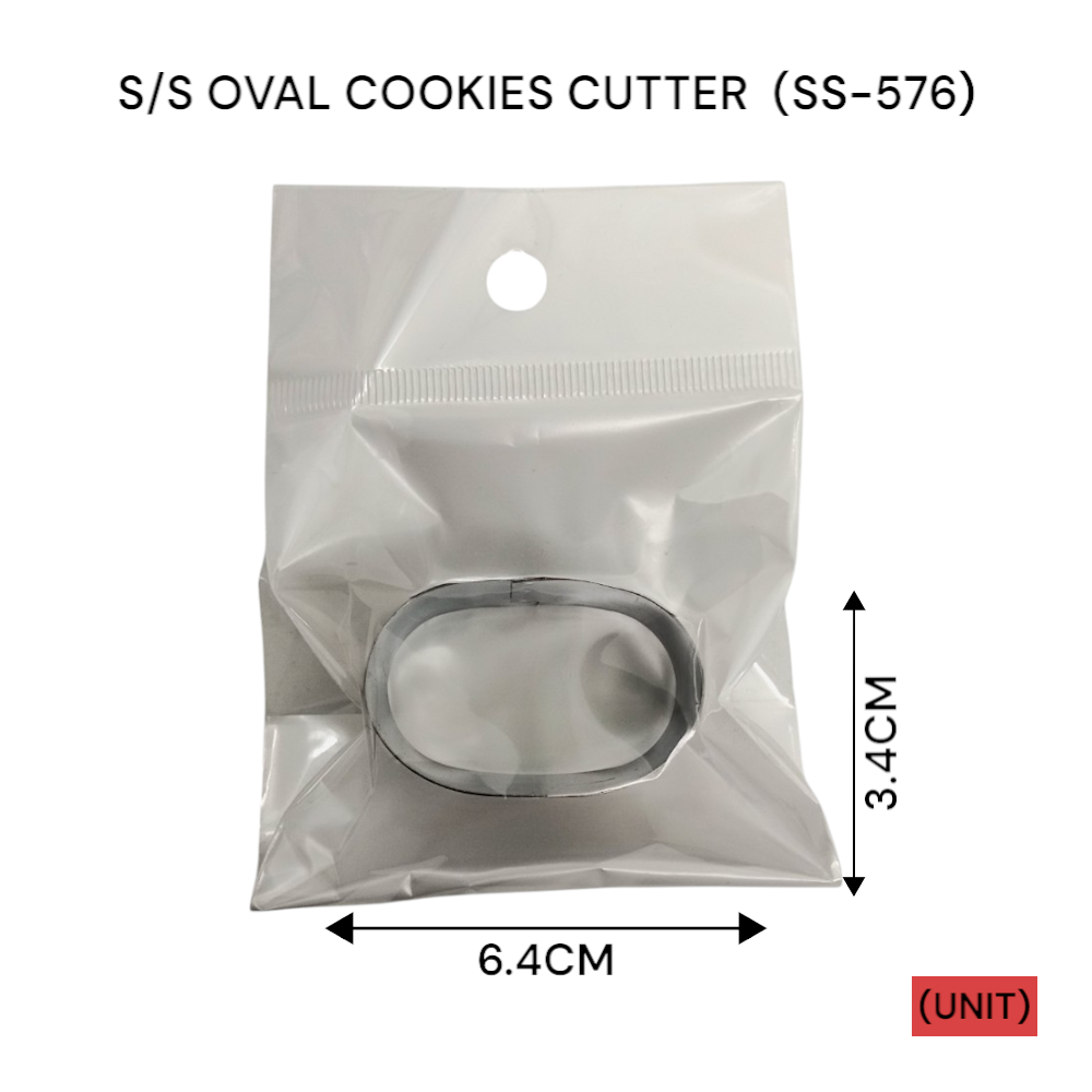 S/S OVAL COOKIES CUTTER SS-576 PER UNIT