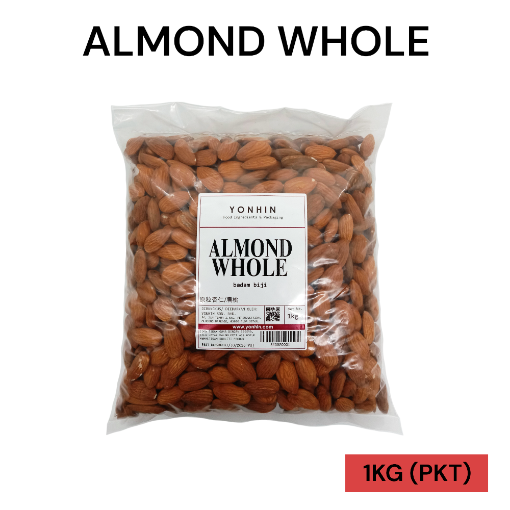 ALMOND WHOLE (BADAM BIJI) 1KG PER PKT