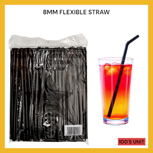 8MM FLEXIBLE STRAW 100`S(B31) PER UNIT